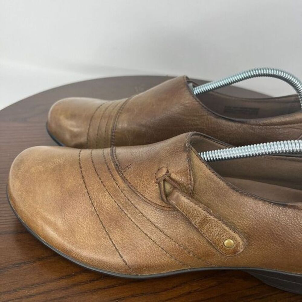 Dansko Franny Shoes Women's 40 / 9.5 Brown Leather Round Toe Slip On 5500160200 - Picture 3 of 16